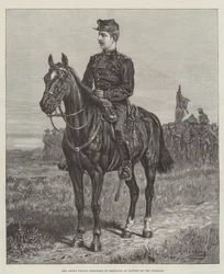 El príncipe heredero Fernando de Rumania como capitán de los Venatori